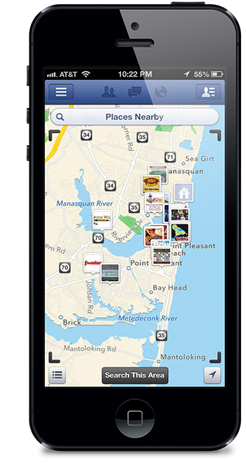 facebook nearby iphone5